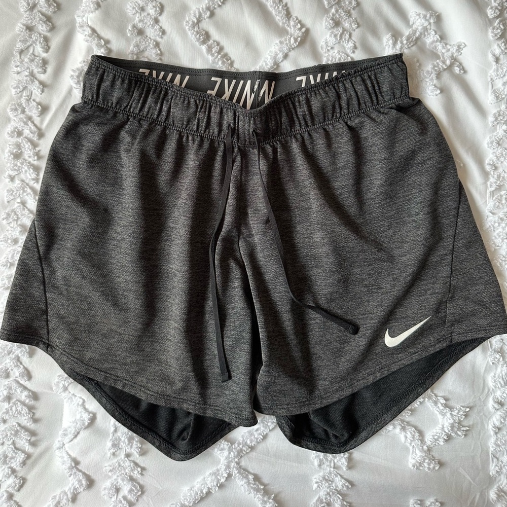 Nike Women's Heather Charcoal Two-in-One Athletic Shorts
